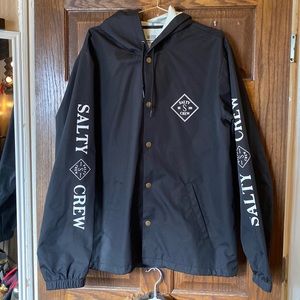 salty crew hooded coaches jacket